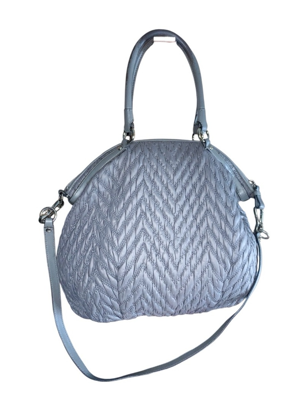 Coach 70th Anniversary Quilted Madison Quilted Chevron Nylon Lindsey Satchel. - Picture 3 of 13
